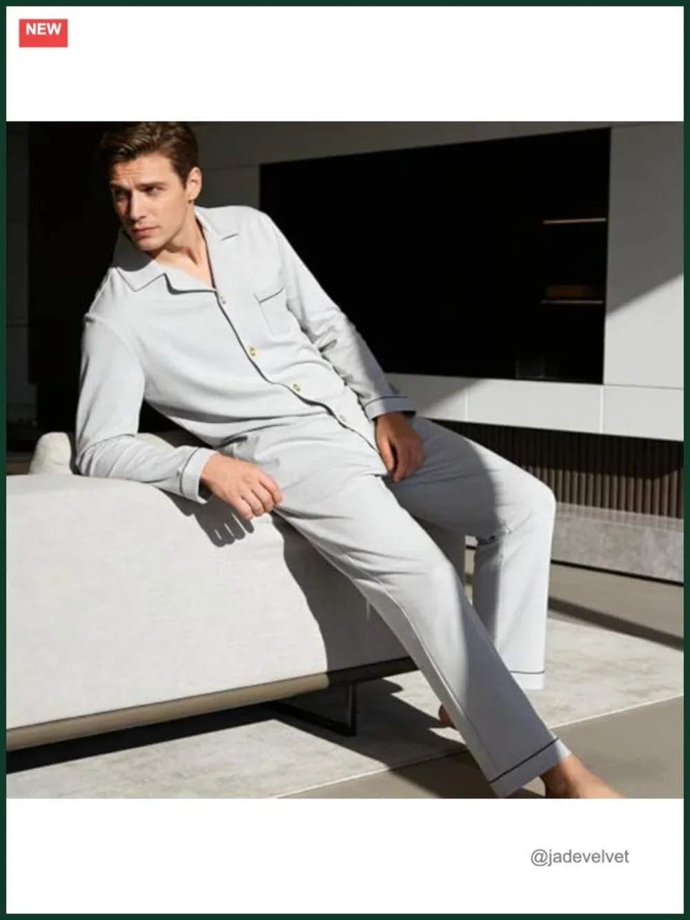 100% Cotton Long Sleeve Button Down Pajama Set with Pants